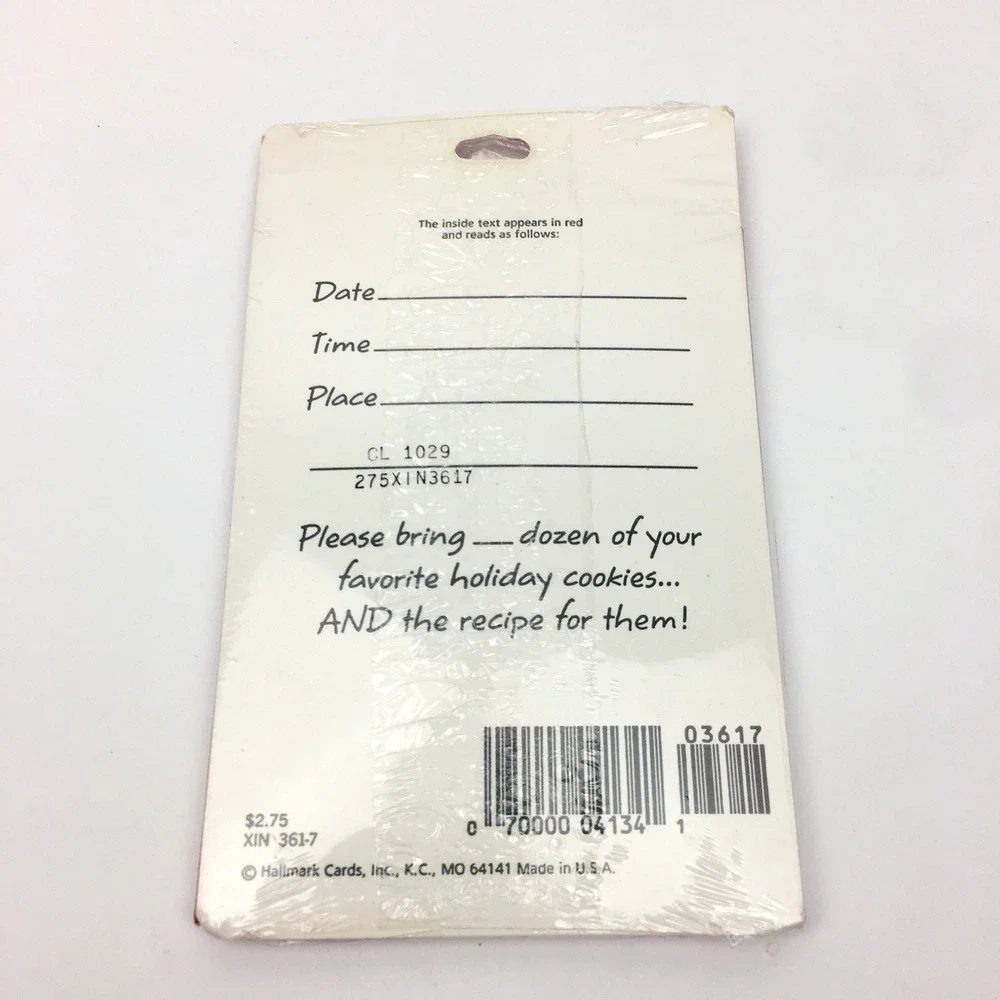 8 Vtg Hallmark Christmas Holiday Cookie Exchange‎ Party Event Invitation Sealed